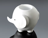 Elephant Shape Desk Pencil Holder - White