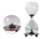 Mouth Blown Magnetic Sand Hourglass with Stand