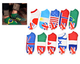 10 Pairs One Size National Flag Series World Cup Cotton Ankle Socks