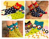 5 Pairs Creative Cute Animal Owl Cartoon Socks