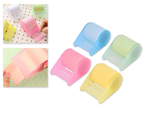 4 Pcs Sticky Notes Desktop Roll Memo Pad with Dispenser