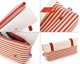 Navy Style Pen and Pencil Case - Red