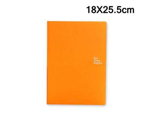 7 x 9 Inches 46 Pages Writing Composition Notebook Memo Book - Orange