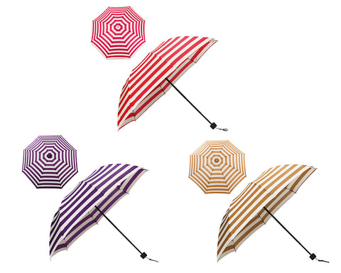 Striped Folding UV Protection Umbrella