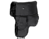 Winter Trapper Hat with Ear Flaps - Black