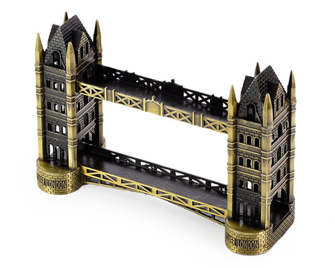 2 Pcs London Landmark Metallic Models Statue Decoration