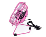 Ultra-quietness Aluminum Laptop PC Mini USB Plug Charger Fan-Pink