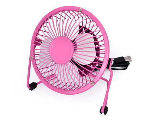 Ultra-quietness Aluminum Laptop PC Mini USB Plug Charger Fan-Pink