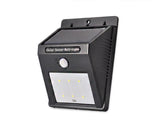 Solar Powered 6 LED Motion Sensory Outdoor Wall Light-Black