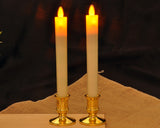 Set of 2 LED Flameless Taper Candle Night Light with Holder