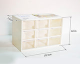 9 Drawers Plastic Decor Cosmetic Desktop Storage Box - White