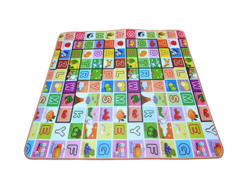 200x180 0.5cm Thick Two Sided Foldable Waterproof Baby Crawling Mat - A