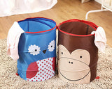 Cartoon Owl Foldable Pop-up Laundry Basket - Blue