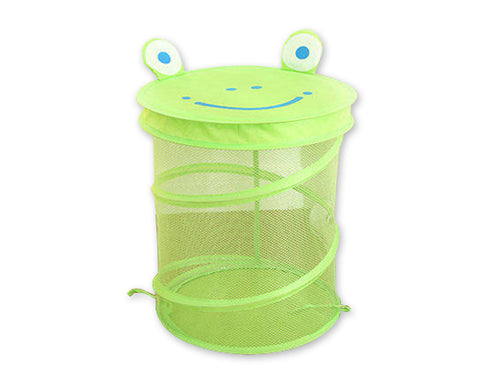 Cartoon Frog Foldable Pop-up Laundry Hamper - Green