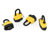 4 Pcs Keyed Waterproof Heavy Duty Padlocks Target 40mm - Yellow