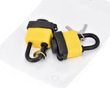 4 Pcs Keyed Waterproof Heavy Duty Padlocks Target 40mm - Yellow