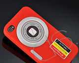 Camera Series iPhone 4 Silicone Case - Red