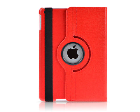 Rotating Series iPad Mini 4 Flip Leather Case - Red