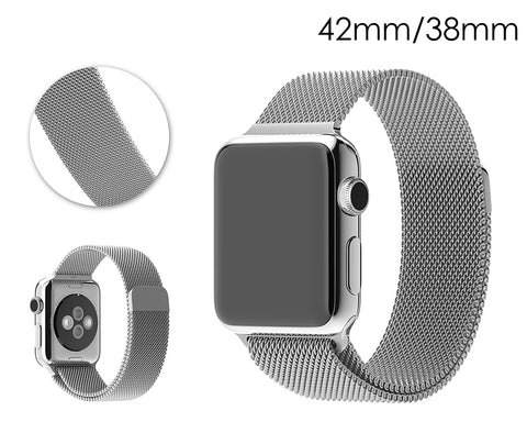 Magnet Stainless Steel Mesh Watch Band without Buckle for iWatch