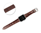 Crocodile 42mm Replacement Leather Watch Band for Apple Watch