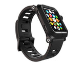 42mm Apple Watch Aluminum Case with Black Silicone Band - Black