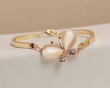 Opal Butterfly Crystal Bangle