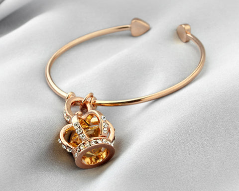 Dangle Princess Crown Crystal Bangle