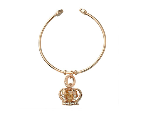 Dangle Princess Crown Crystal Bangle