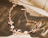 Auspicious Four-leaf Clover Crysyal Bracelet