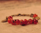 Vintage Cherry Beaded Bracelet