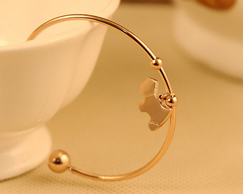 Cute Dog Golden Bangle