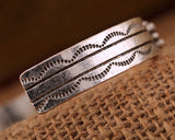 Vintage Flower Silver Bangle