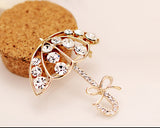 Umbrella Crystal Brooch Pin