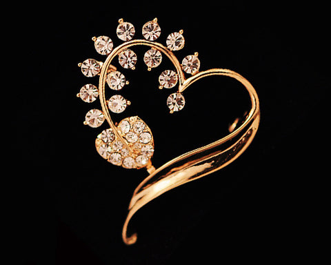 My Sweet Heart Crystal Brooch Pin