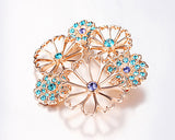 Chrysanthemum Flower Bling Swarovski Crystal Brooch Pin