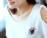 Treasure on the Moon Purple Bling Swarovski Crystal Brooch Pin