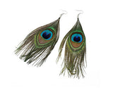 Bohemian Peacock Feather Earrings for Women