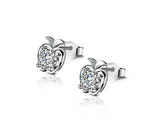 Apple Crystal Stud Earrings