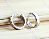 925 Sterling Silver Huggie Hoop Earrings 12mm