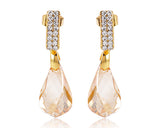 Drip Champagne Bling Swarovski Crystal Earrings