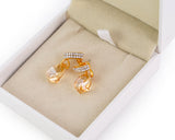 Drip Champagne Bling Swarovski Crystal Earrings