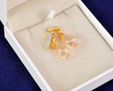 Drip Champagne Bling Swarovski Crystal Earrings