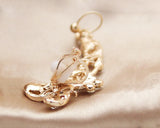 Temptation Butterfly Bling Crystal Gold Cuff Wrap Clip Earring