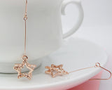 Dangle Earrings Star Shaped Crystal Hook Earrings