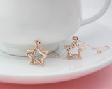 Dangle Earrings Star Shaped Crystal Hook Earrings