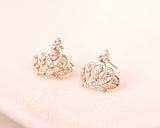 Lovely Crown Crystal Stud Earrings for Women