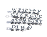 Titanium Alphabet Initial Stud Earrings A-Z