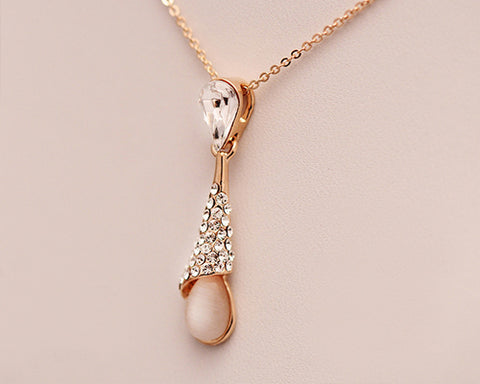 Drops Dangle Crystal Necklace