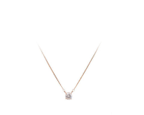 Mini Round Diamond Crystal Necklace