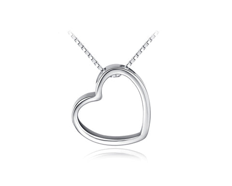 Open Heart 925 Sterling Silver Necklace